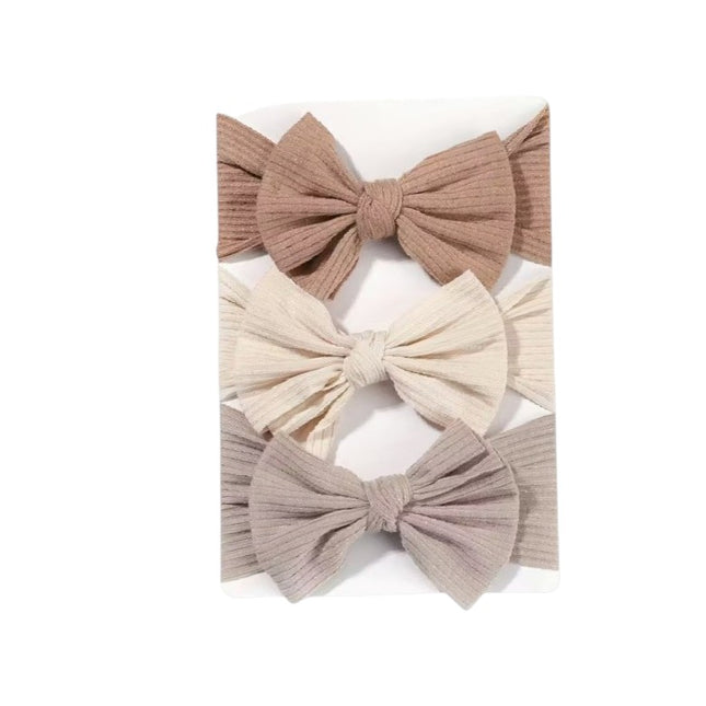 Pack 3 Vinchas Niña Beige