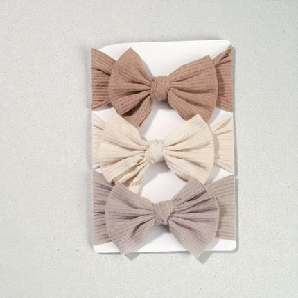 Pack 3 Vinchas Niña Beige