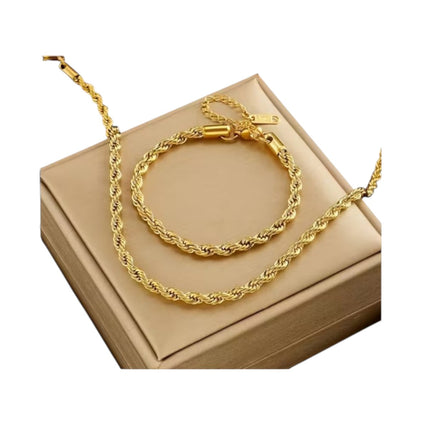 Juego Collar mas Pulsera Acero Inoxidable