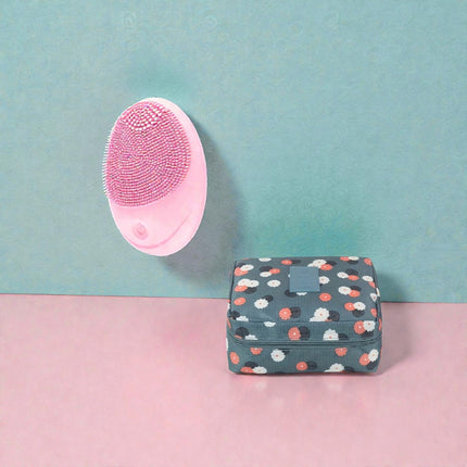 Pack Limpiador Facial Eléctrico y Cosmetiquero Flores