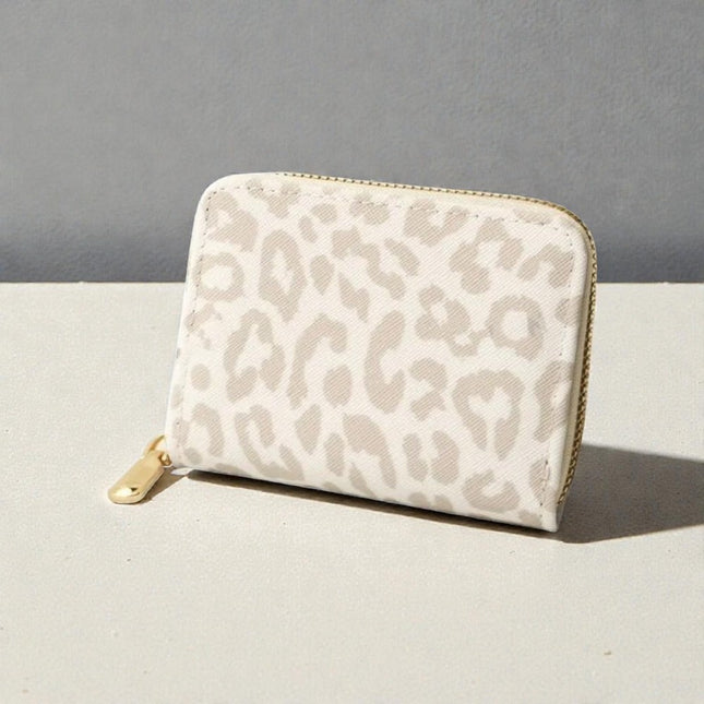 Tarjetero Leopardo Beige