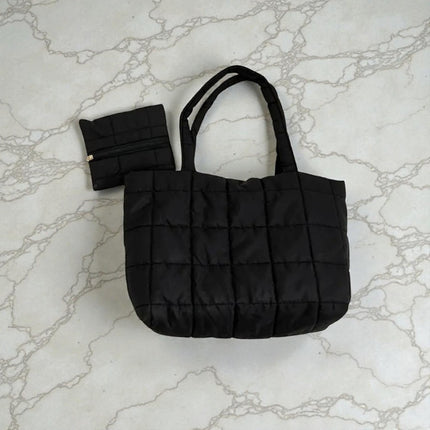 Cartera Negra Acolchada